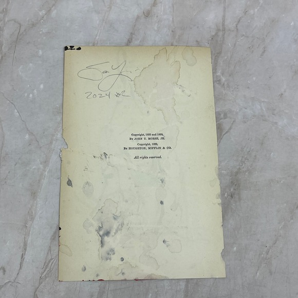 Original Abstract Art Painting 4.75x7.25” American Statesmen Signed #2 - Picture 5 of 5